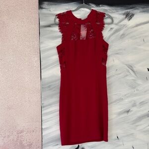 The Kooples Red Lace Mini Dress